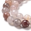 Natural Violet Strawberry Quartz Beads Strands G-E571-02B-3