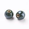 Glazed Porcelain Beads PORC-D001-10mm-01-2