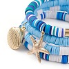 4Pcs 4 Styles Polymer Clay Heishi Beads Stretch Bracelets Sets BJEW-JB05908-2