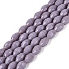 Opaque Solid Color Glass Beads Strands GLAA-N071-01A-C10-1