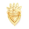 Rack Plating Brass Clear Cubic Zirconia Open Cuff Rings RJEW-S411-01G-08-3