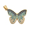 Brass Micro Pave Cubic Zirconia Pendants KK-I360-023G-01-1-1