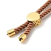 Half Finished Twisted Milan Rope Slider Bracelets FIND-G032-01G-21-4