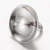 304 Stainless Steel Cup Pearl Peg Bails Pin Pendants LS-X-STAS-L143-01-3