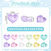 36Pcs 6 Colors Glass Rhinestone Cabochons RGLA-PH0001-20-2