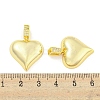 Heart Rack Plating Brass Clear Cubic Zirconia Pendants KK-M291-11G-3