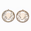 Undyed Natural Wooden Big Pendants WOOD-N007-076-2