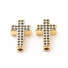 Rack Plating Brass Cubic Zirconia Beads LS-KK-B051-06G-04-1