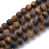 Natural Tiger Eye Round Bead Strands LS-G-T055-6mm-04-1