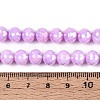 Anti-Tarnish Electroplate Glass Beads Strands GLAA-N056-8mm-03-4