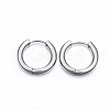 Tarnish Resistant 202 Stainless Steel Huggie Hoop Earrings A-EJEW-F111-14mm-P-1