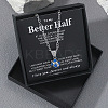 Football 201 Stainless Steel Royal Blue Enamel Pendant Cable Chain Necklaces for Men FS-WGF314D-04-1