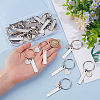 30Pcs 201 Stainless Steel Open Cuff Finger Ring KEYC-OC00004-3