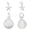 Starfish/Shell Shape 925 Sterling Silver Sea Animal Charms STER-PH0002-31-1