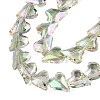 Electroplate Transparent Glass Beads Strands EGLA-N002-44-03-3