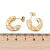 304 Stainless Steel Rhinestone Stud Earrings EJEW-M070-18G-3
