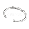 Infinity 304 Stainless Steel Cuff Bangles for Women BJEW-B104-26P-3