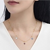 30Pcs 5 Colors Flat Round Alloy Charms RGLA-YW0002-06-6