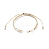 Half Finished Polyester Braided Pearl Bracelet AJEW-JB01128-02-1