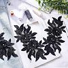 Polyester Embroidered Floral Lace Collar DIY-WH0326-47B-2