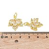 Rack Plating Brass Clear Cubic Zirconia Pendants KK-B078-02G18-01-2