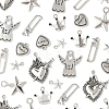40Pcs 7 Styles Tibetan Style Alloy Pendants FIND-FS0004-31-2