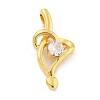 Ion Plating(IP) 304 Stainless Steel Cubic Zirconia Pendants STAS-C102-03G-1