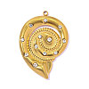 304 Stainless Steel Rhinestone Pendants STAS-OY017-62G-1
