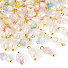 48Pcs 12 Styles Acrylic & Natural Pearl Flower Pendants PALLOY-CW00007-3
