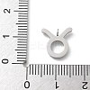 304 Stainless Steel Micro Pave Cubic Zirconia Charms STAS-Z107-09P-03-3