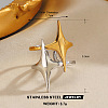 304 Stainless Steel Cuff Open Rings for Women FS-WG0ACBE-01-1