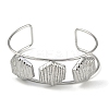 Non-Tarnish 304 Stainless Steel Wide Textured Open Cuff Bangles BJEW-Q348-05P-02-2
