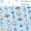 36Pcs 6 Styles Alloy Charms ENAM-FS0002-38-3