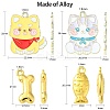 20Pcs 4 Styles Alloy Enamel Pendants ENAM-CJ0004-48-2