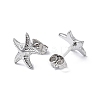 Non-Tarnish 304 Stainless Steel Starfish Stud Earrings for Women LS-EJEW-I285-06P-2