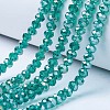 Electroplate Glass Beads Strands X-EGLA-A034-T8mm-B04-1