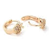 Rack Plating Brass Micro Pave Clear Cubic Zirconia Hoop Earrings for Women EJEW-P238-04KCG-2