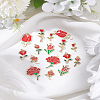 16Pcs 8 Styles Rack Plating Alloy Enamel Pendants ENAM-LP0001-10-1