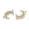 201 Stainless Steel Laser Cut Crescent Moon/Double Horn Chandelier Component Links STAS-T066-93G-2