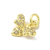 Real 18K Gold Plated Brass Pave Cubic Zirconia Pendants KK-M283-04D-01-2