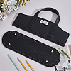 1Pc PU Leather Oval Bottom and 1Pc Crochet Bag Handles DIY-PH0032-53-4