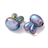 UV Plating Rainbow Iridescent Acrylic Beads OACR-H112-21-2