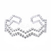 Non-Tarnish 304 Stainless Steel Wave Wrap Open Cuff Ring LS-RJEW-T023-66P-1