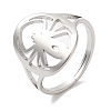 Non-Tarnish 304 Stainless Steel Hollow Spider Adjustable Ring for Women RJEW-M149-07P-3