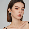 20Pcs 925 Sterling Silver Flat Pad Stud Earring Findings STER-DC0001-63B-6