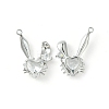 Brass Micro Pave Cubic Zirconia Pendants KK-L208-05P-01-1