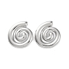 304 Stainless Steel Spiral Stud Earrings EJEW-K295-18P-1