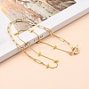 Brass Paperclip Chain & Curb Chain Necklaces NJEW-JN03093-5