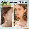 DIY Bees Alloy Enamel and Glass Beads Dangle Earrings Making Kits DIY-SC0030-82-5
