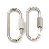Non-Tarnish 304 Stainless Steel Screw Carabiner Lock Charms STAS-C092-05C-P-1